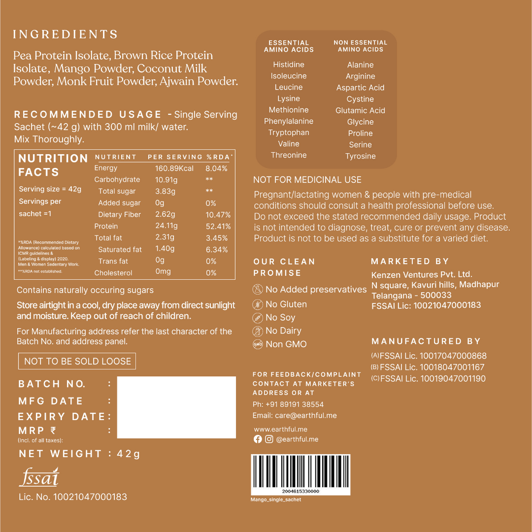 Honest Plant Protein - Alphonso Mango