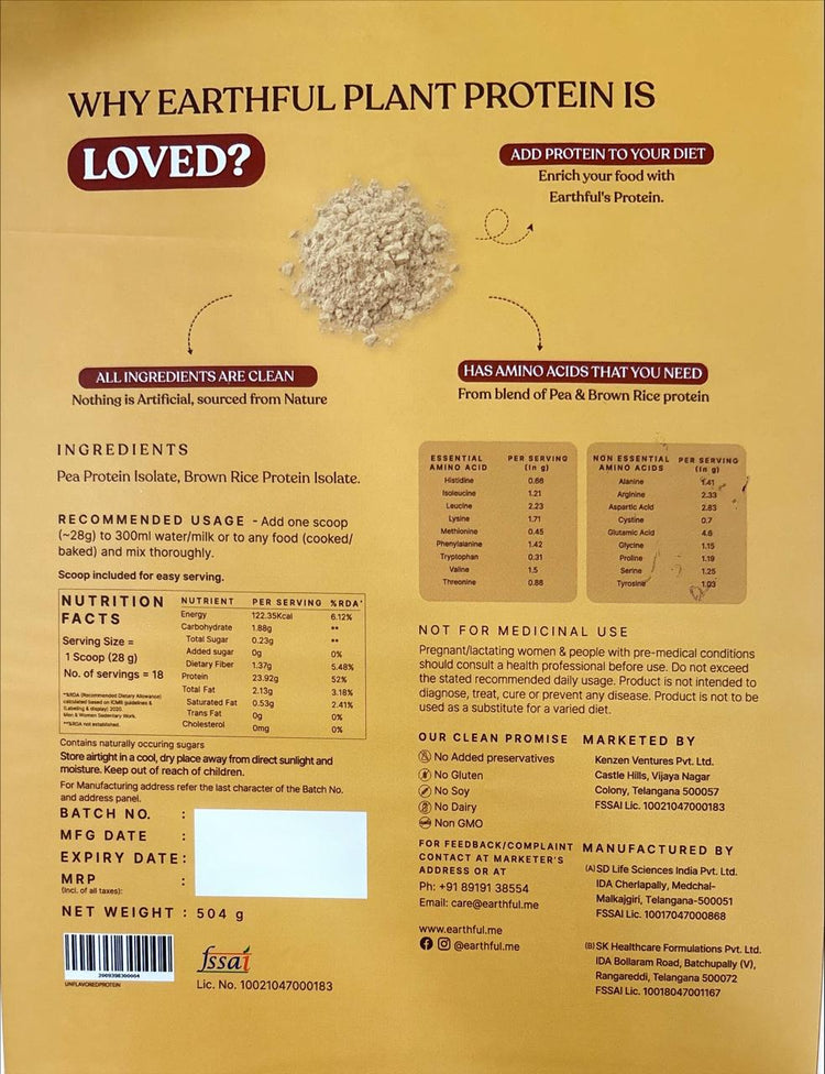 Honest Plant Protein - Unflavoured