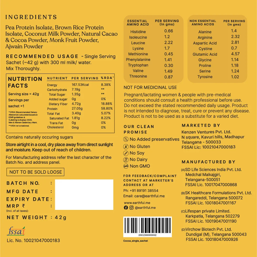 Honest Plant Protein - Indonesian Cocoa