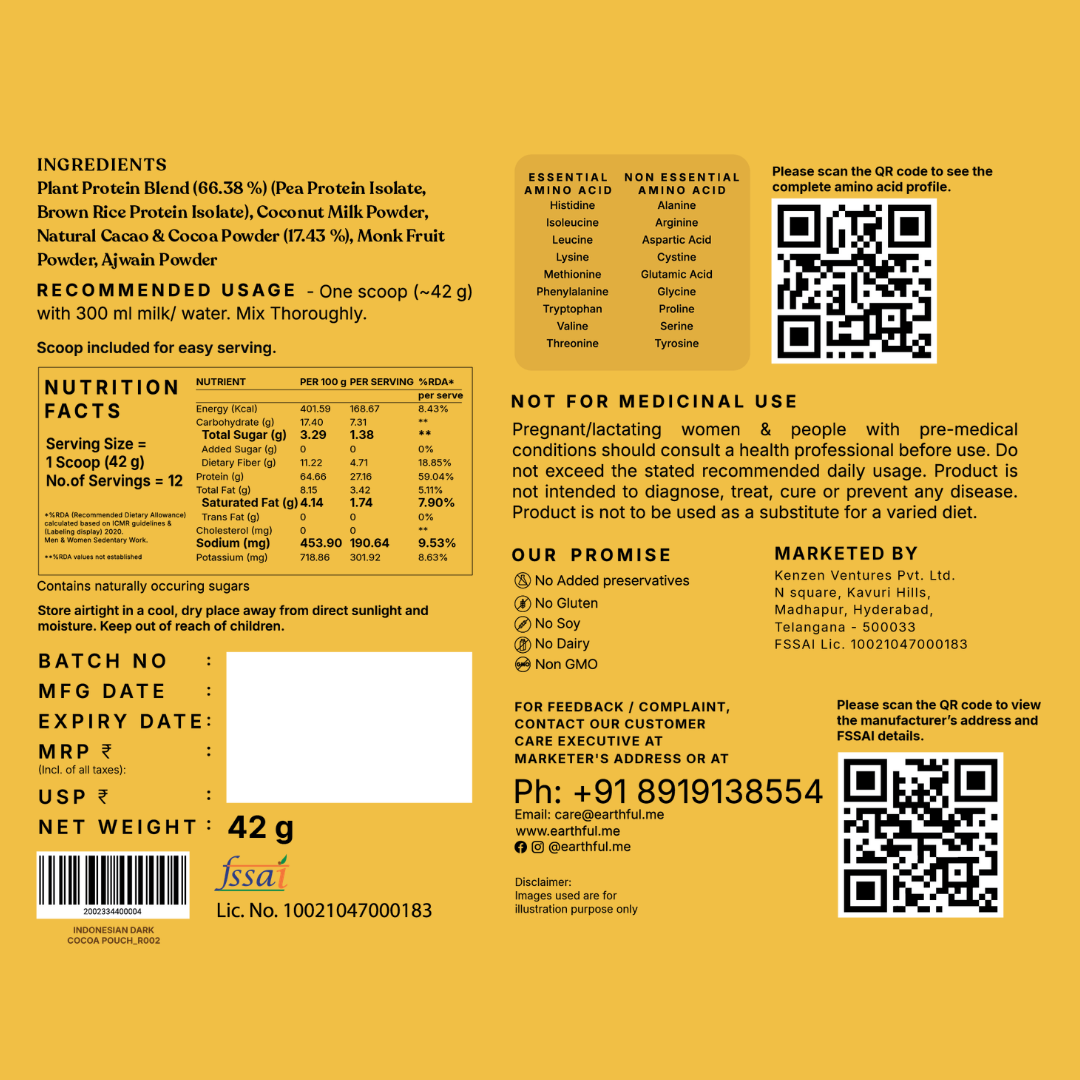 Honest Plant Protein - Indonesian Cocoa