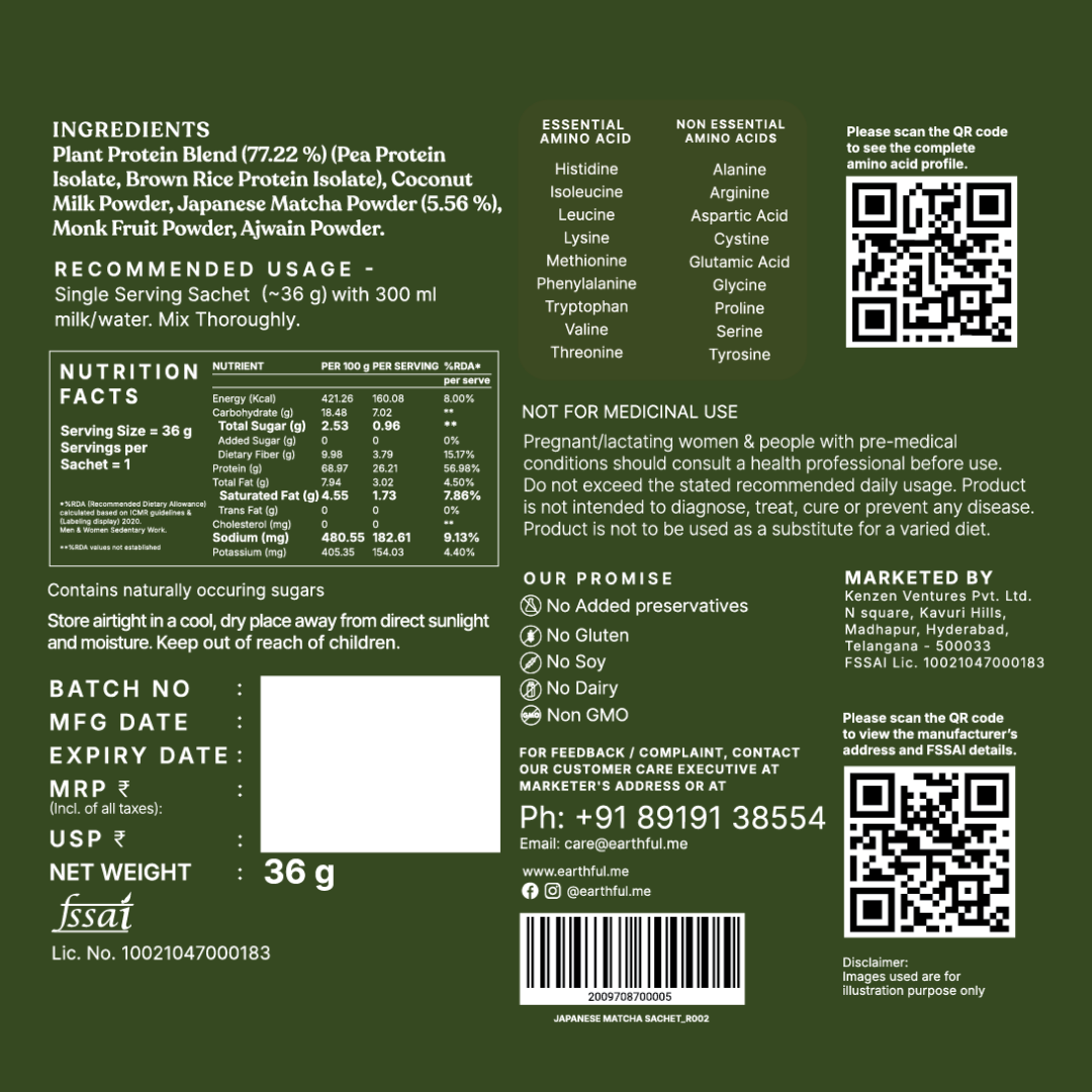Plant Protein - Japanese Matcha