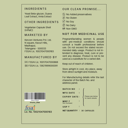 Immuno Peak for Immune Support (Zinc, Vitamin C, Beta Glucan)