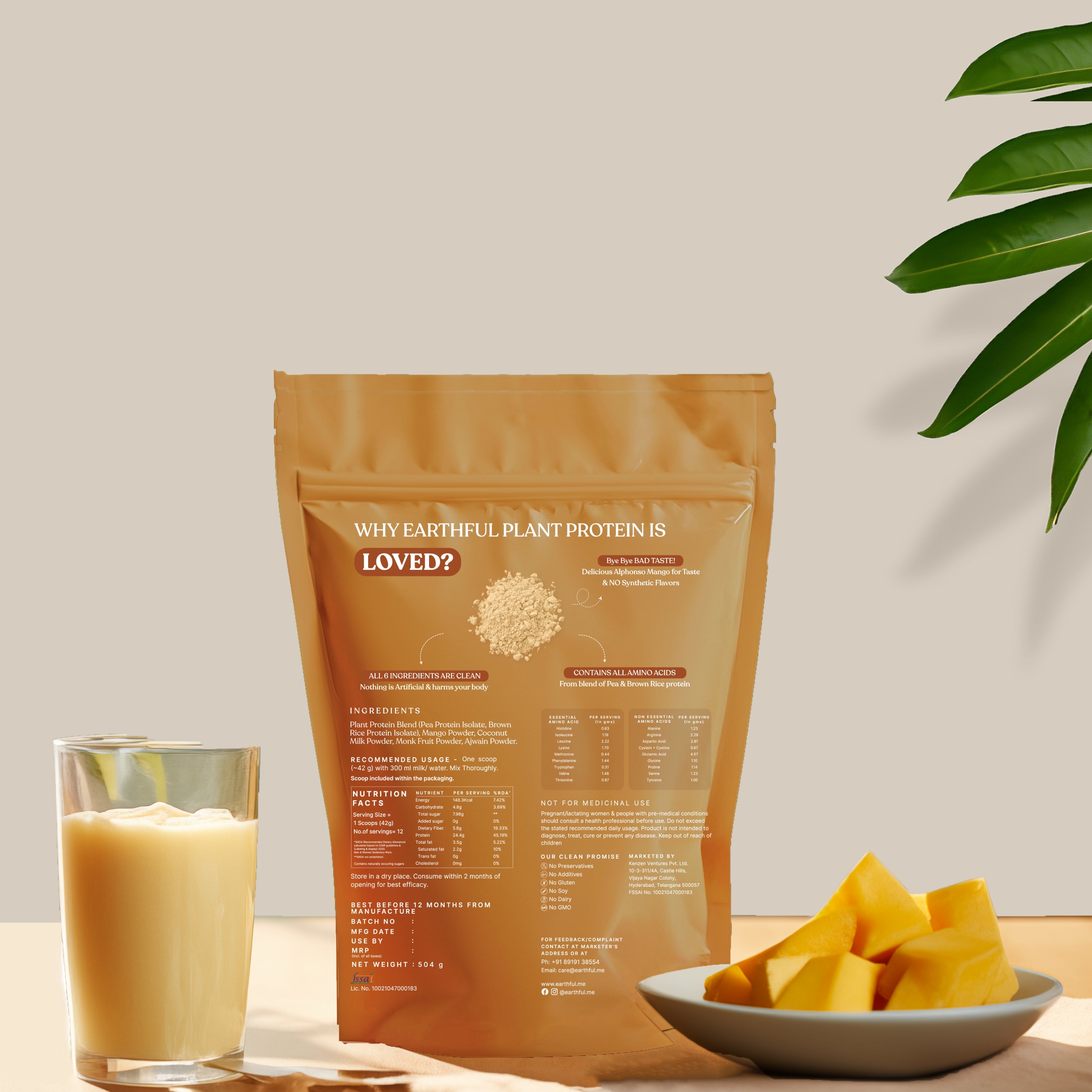 Honest Plant Protein - Alphonso Mango