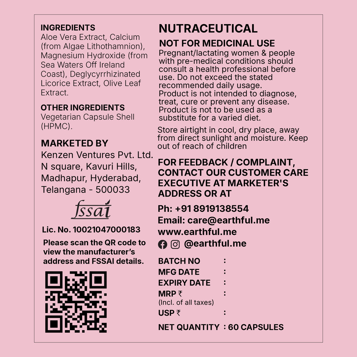 Earthful AcidCalm™ (Nutrition for digestive comfort*)