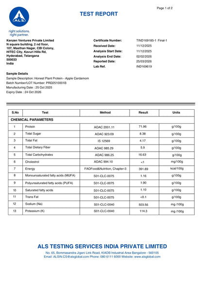 Honest Plant Protein - Apple