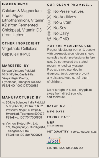 Calcium + D3 + K2