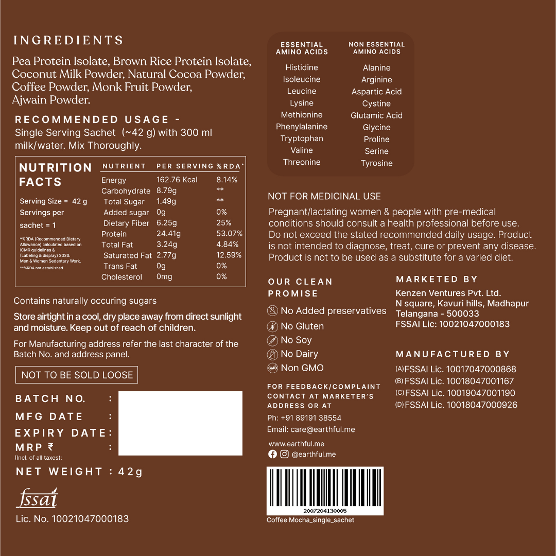 Honest Plant Protein - Coffee Mocha