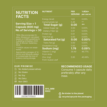 Immuno Peak -  Zinc, Vitamin C & Beta-Glucan