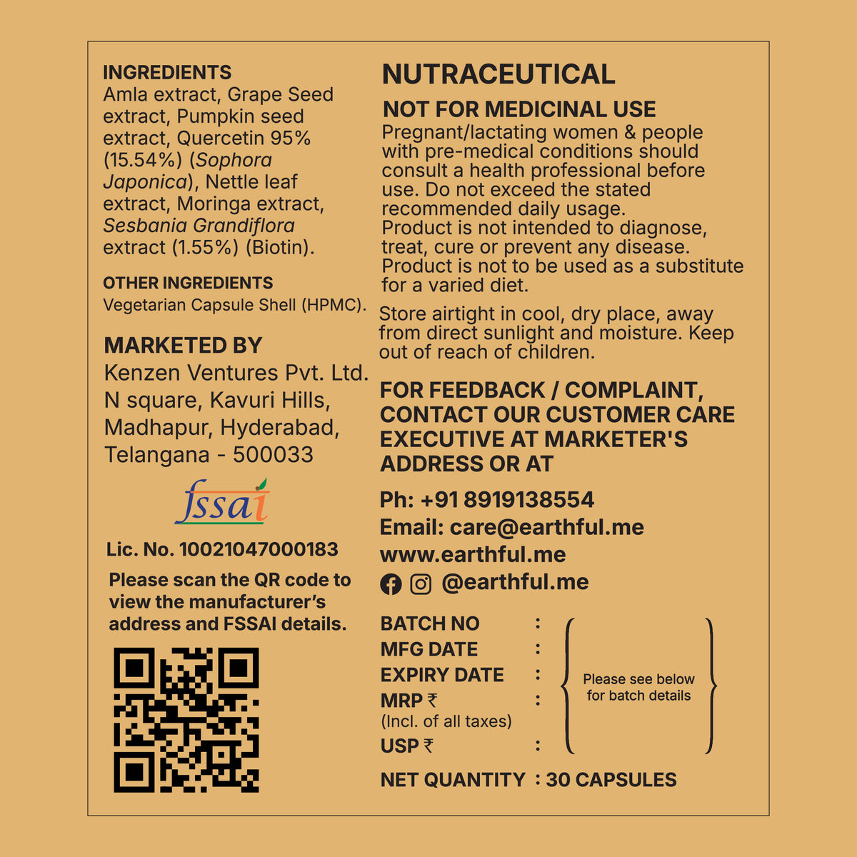 Root Nourish Capsules (Nutrition for Hair wellness)