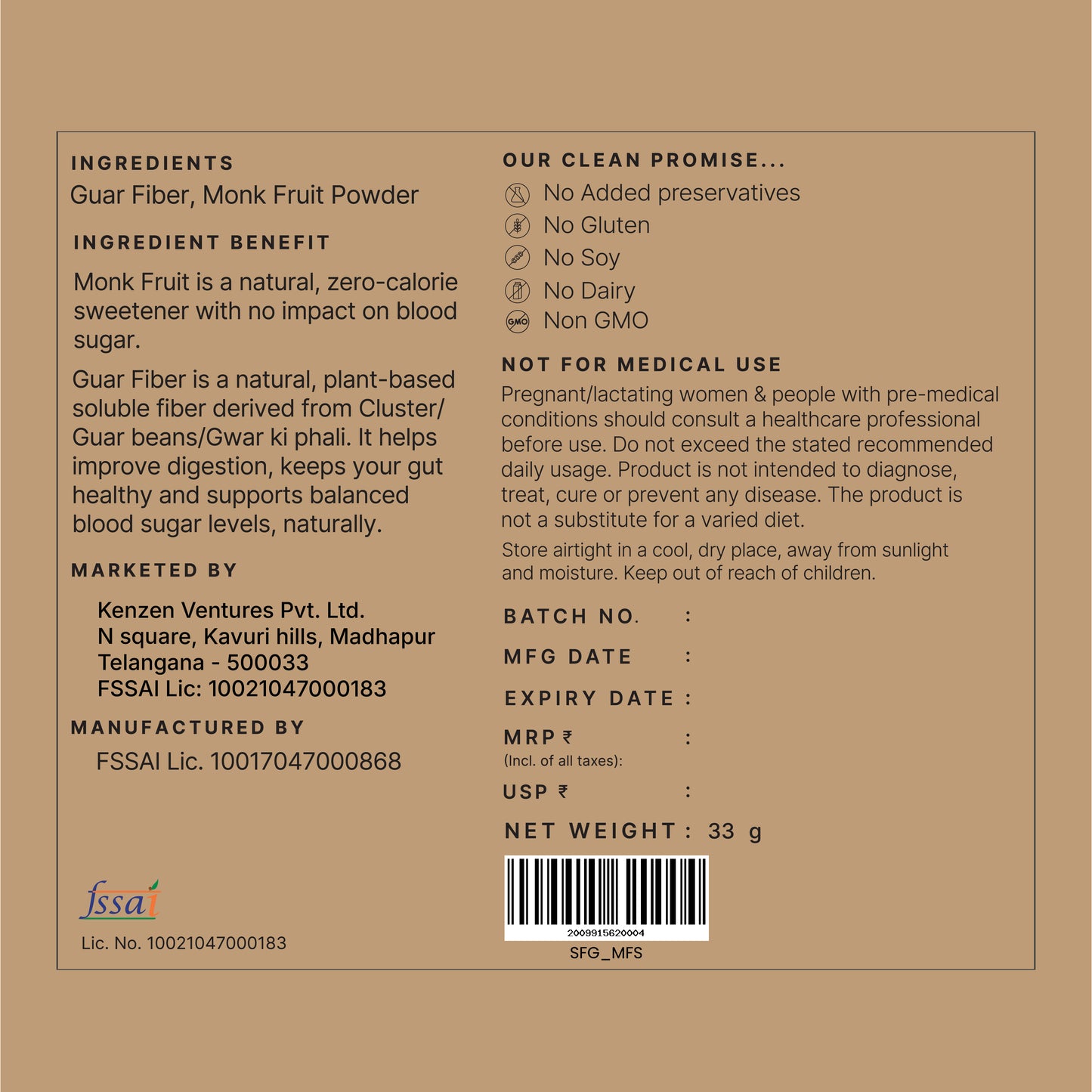 MonkSweet - Sweetness from Monk Fruit