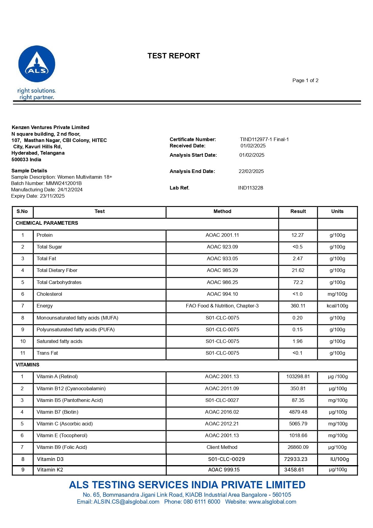 Multivitamin Women 18+
