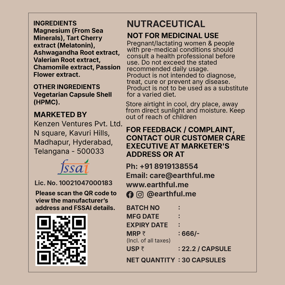 Zen Mode Capsules (Nutrition for restful nights*)