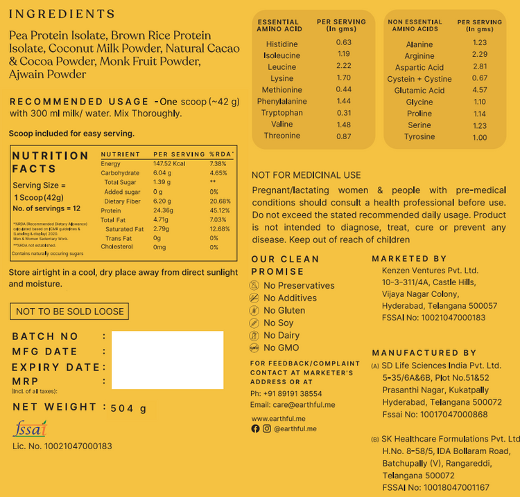 Honest Plant Protein - Indonesian Cocoa