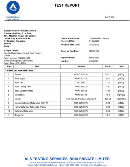 Honest Plant Protein - Indonesian Cocoa